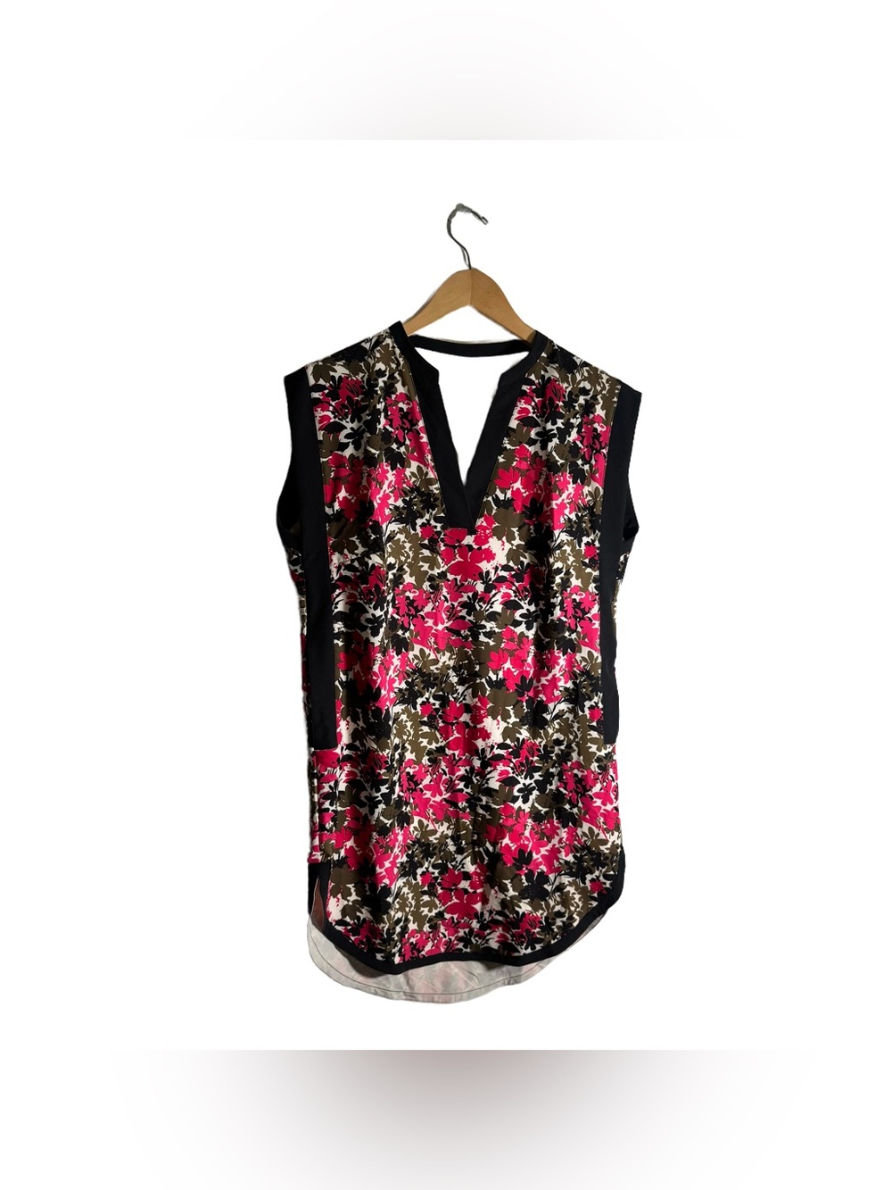 Krimson Klover Floral Print Tunic Dress Women's Small Performance Wear Golf